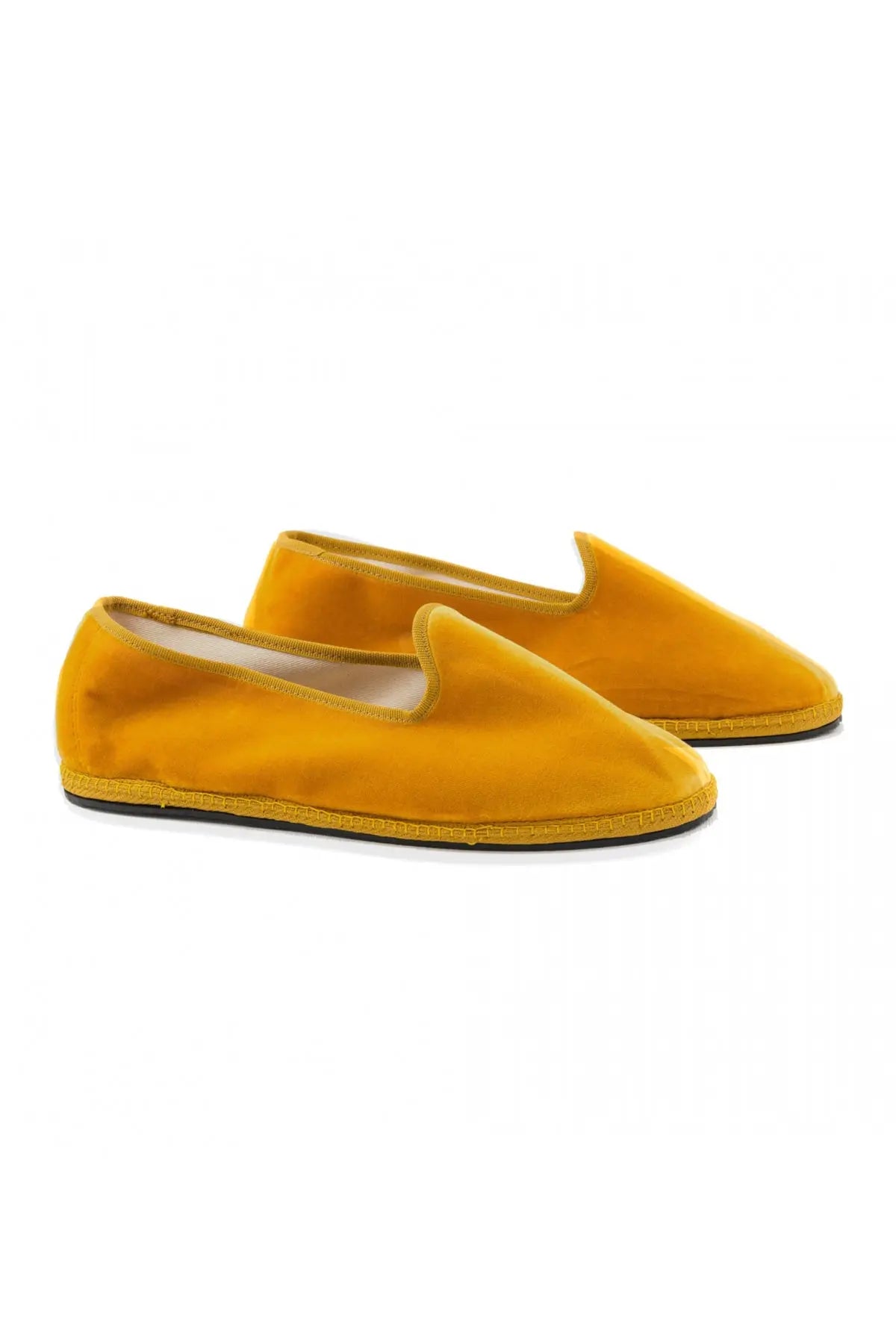 Venetian Velvet Slippers - Doge Dark Yellow Vibi Venezia