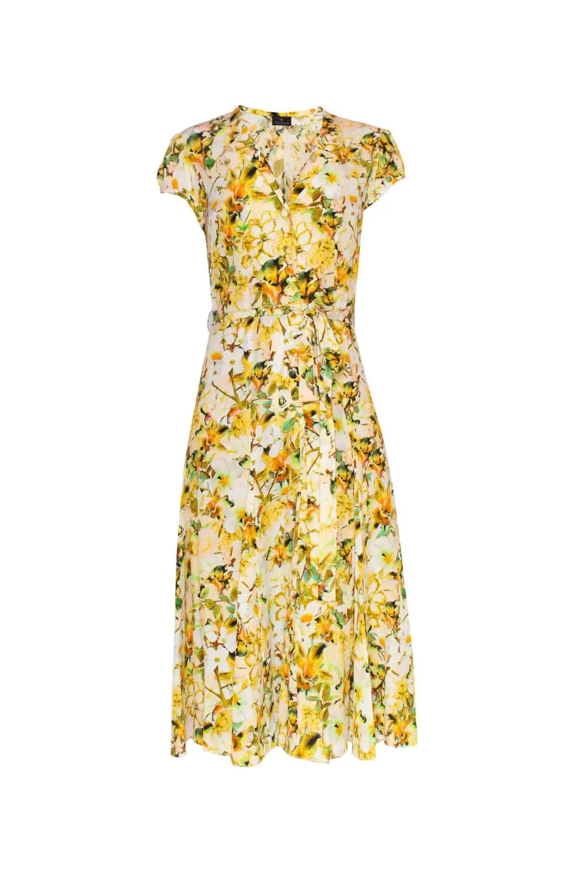 Silk Bugesha Dress - Yellow Orchid Debonnaire