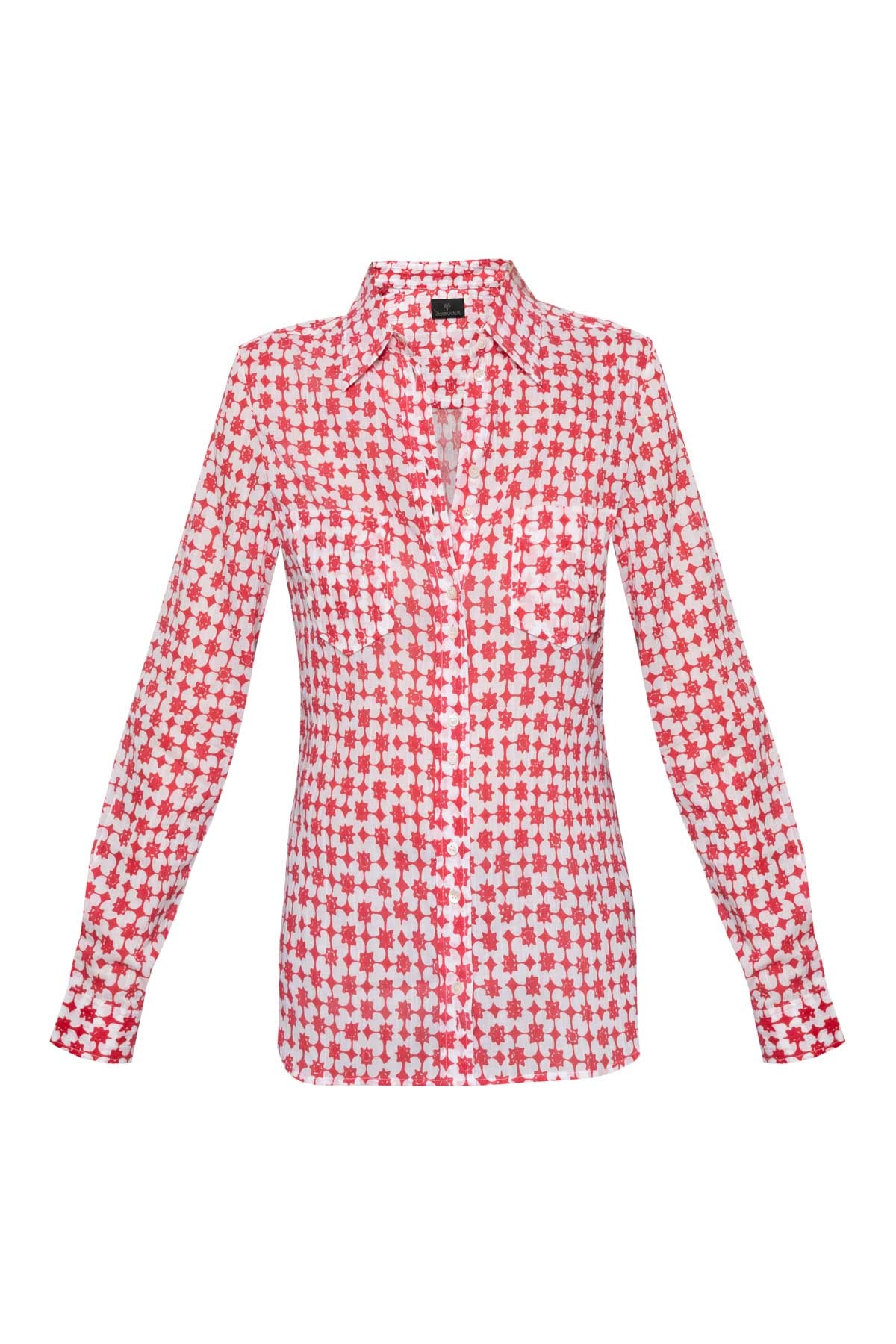 Women's Cotton Shirt - Red Star