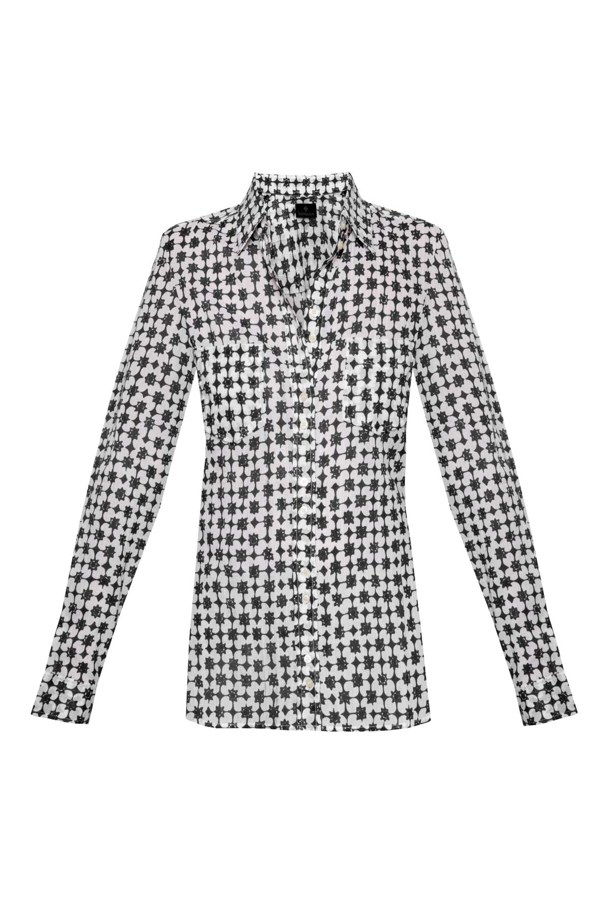 Women's Cotton Shirt - Black Star