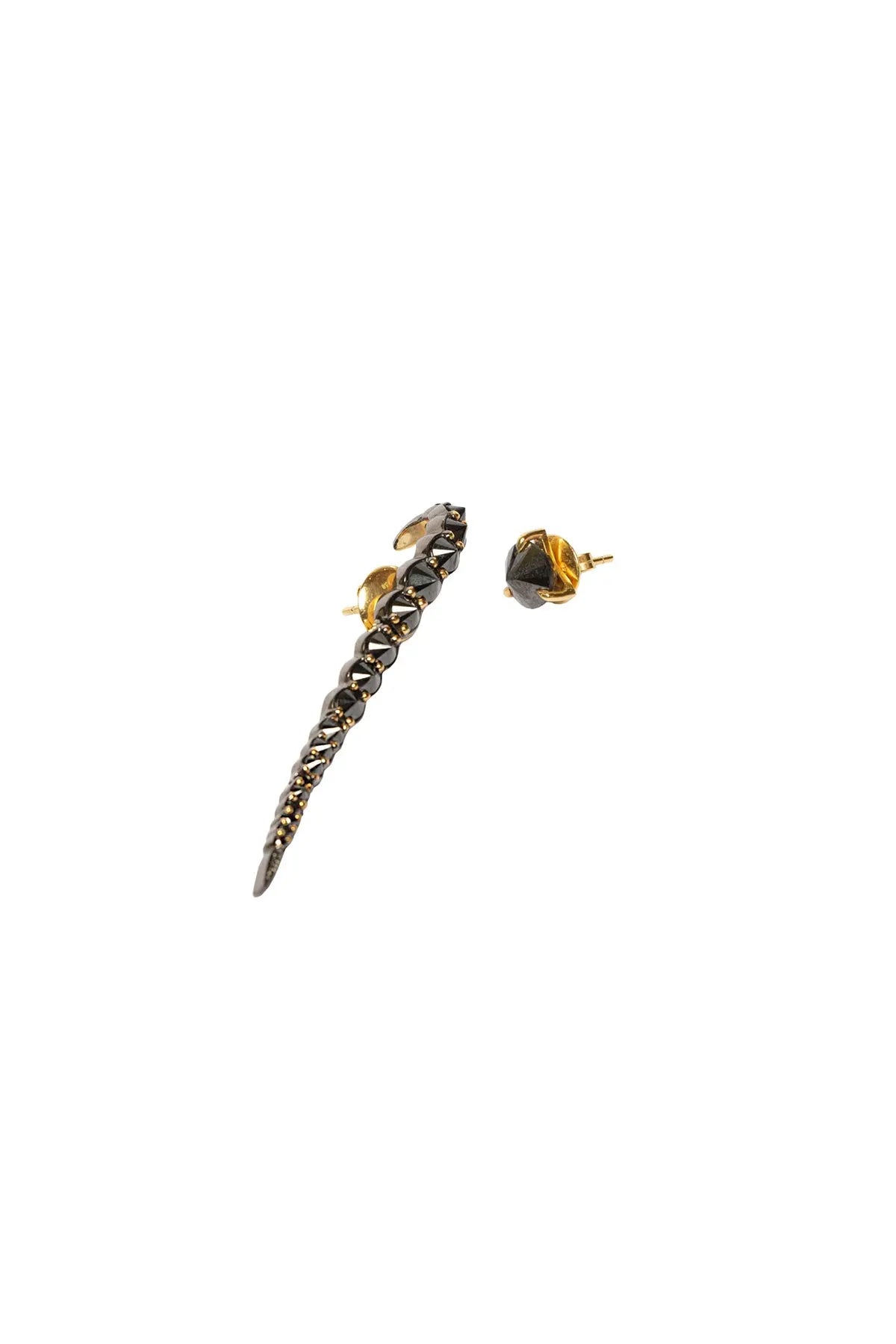 Whip Earring Inverted Black Diamonds Ara Vartanian