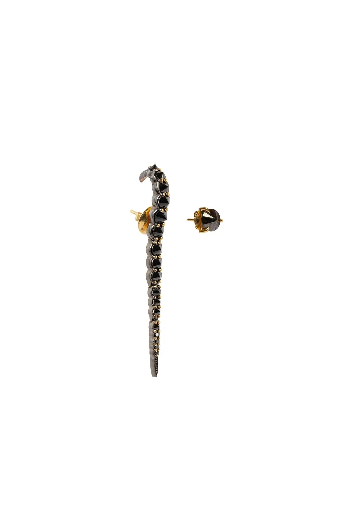 Whip Earring Inverted Black Diamonds Ara Vartanian