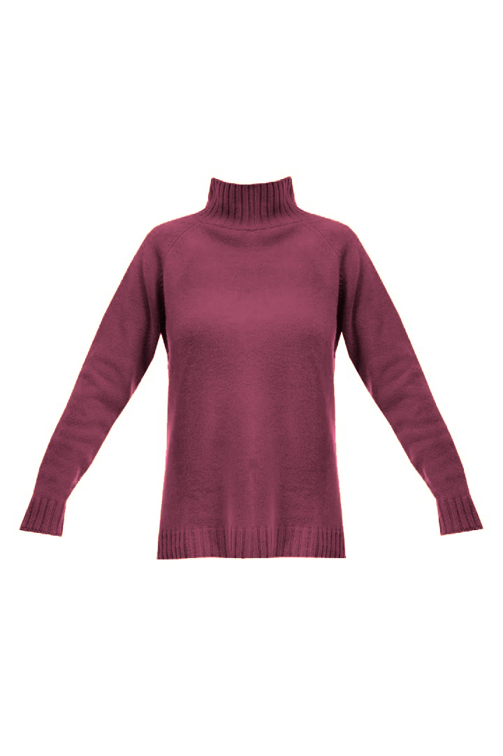 Turtleneck Jumper - Merlot