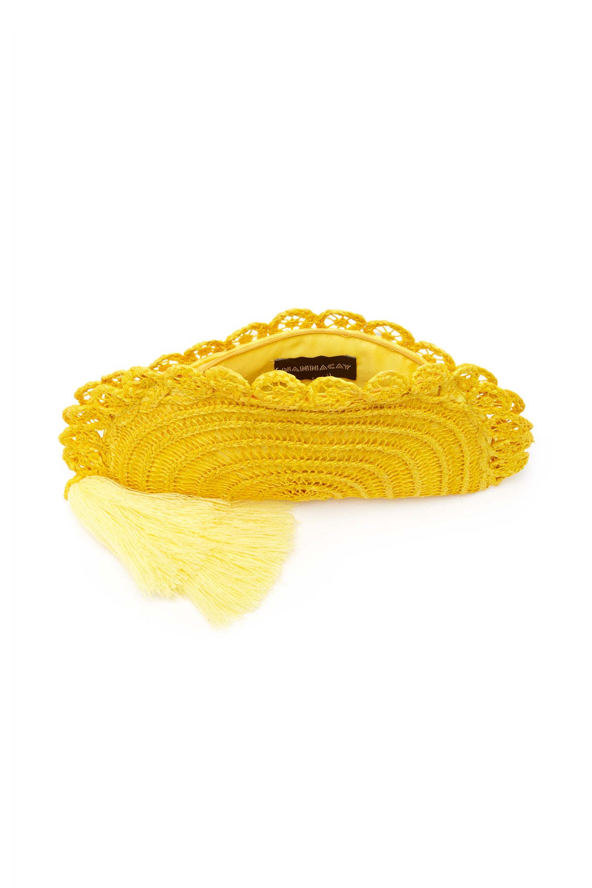 Lua Fan Clutch Bag - Yellow
