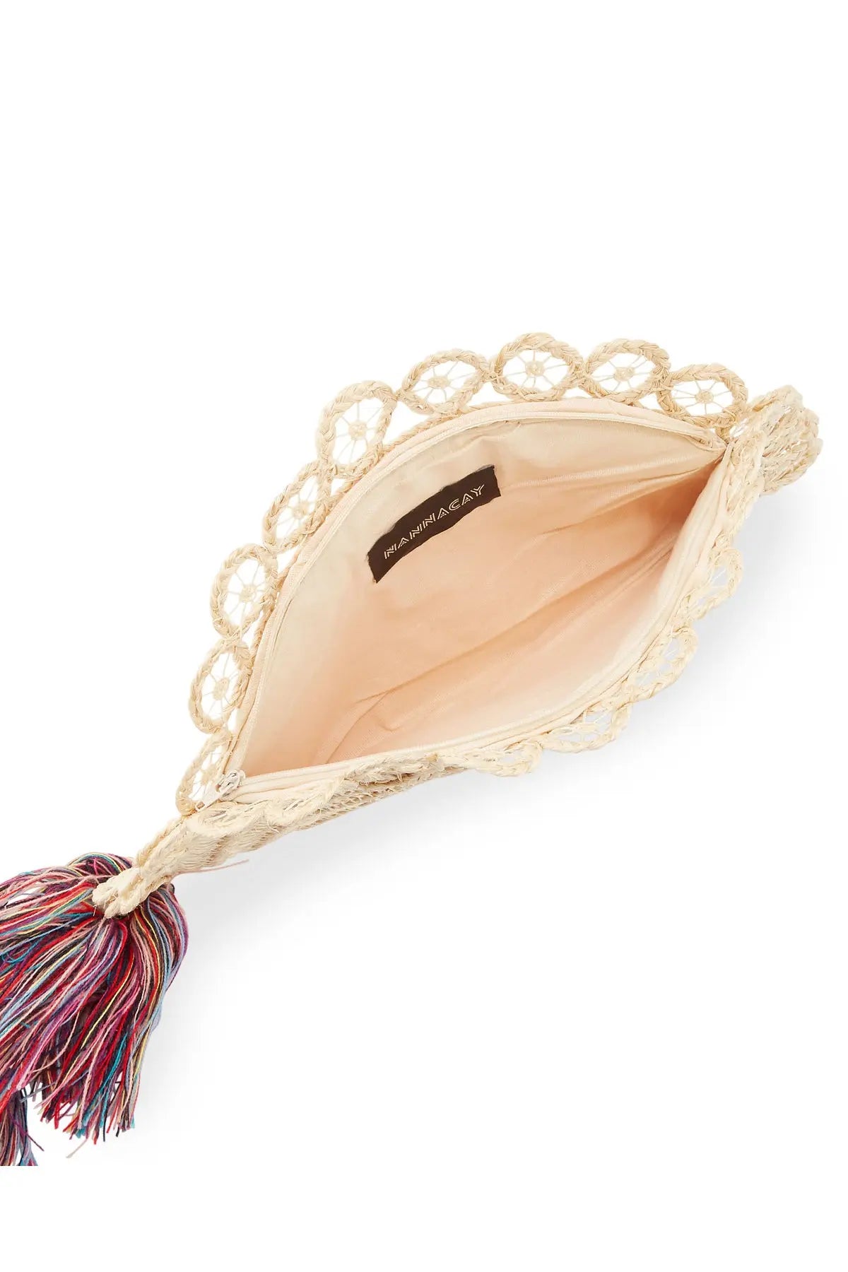 Lua Fan Clutch Bag - Cream Nannacay