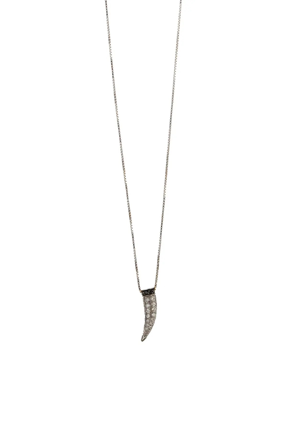 Dagger Necklace - Black & White Diamonds Ara Vartanian