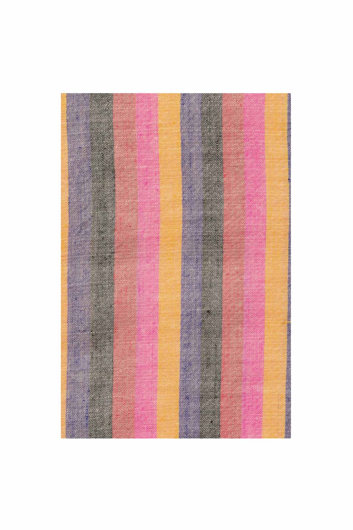 Multi Stripe Pashmina Shawl - Pink Rainbow Debonnaire