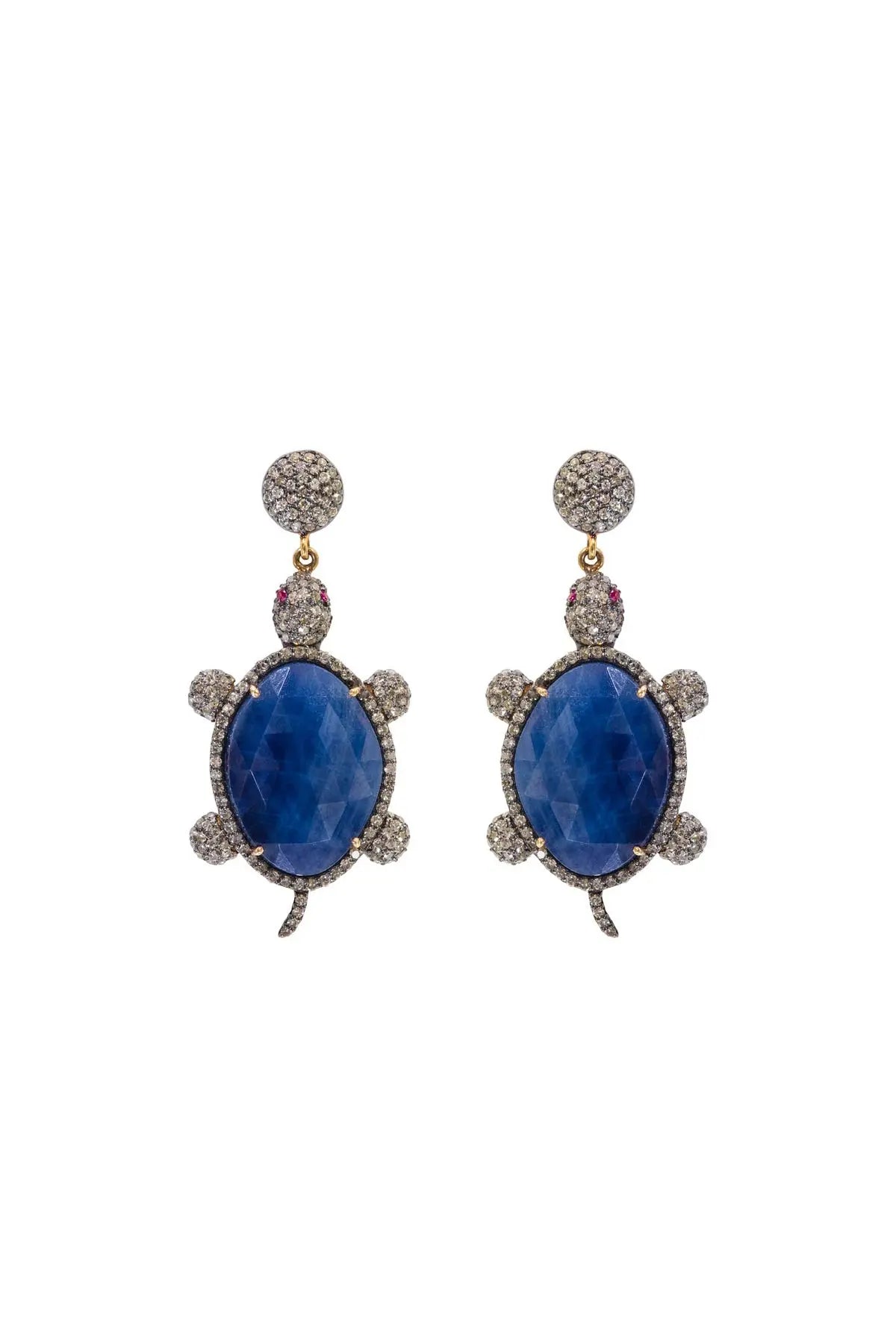 Turtle Sapphire & Diamond Earrings The Gem Palace