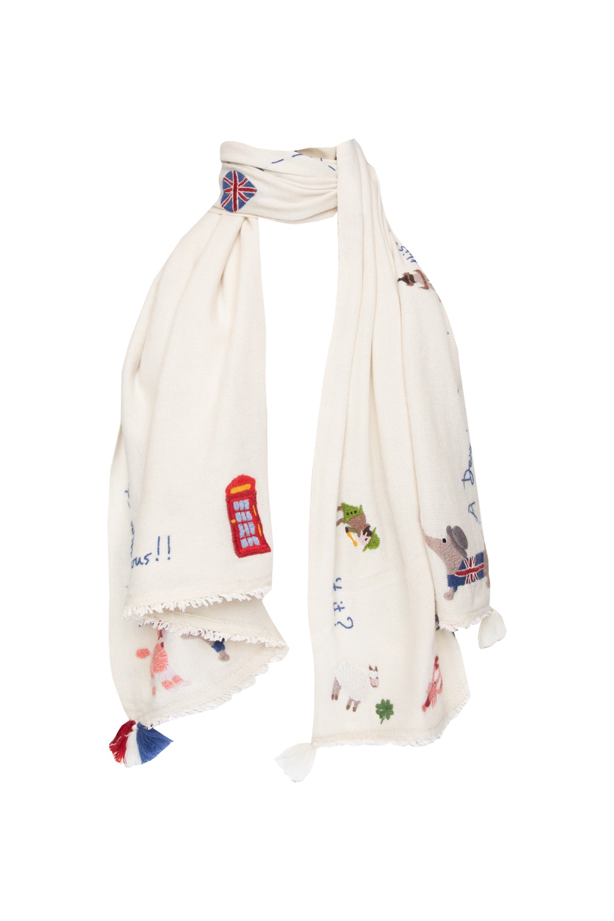 UK Holiday Shawl - Cream