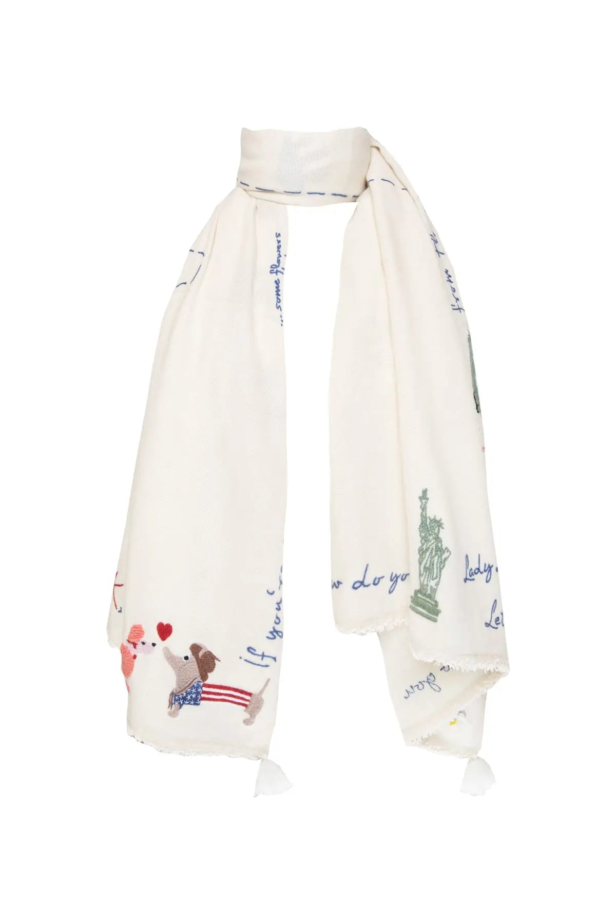 USA Holiday Shawl - Cream The Holy Goat