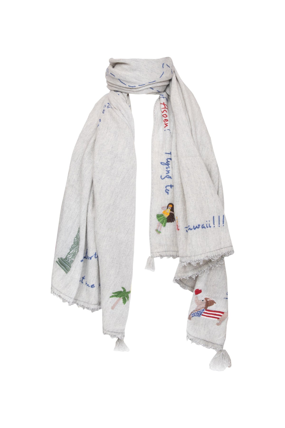 USA Holiday Shawl - Grey