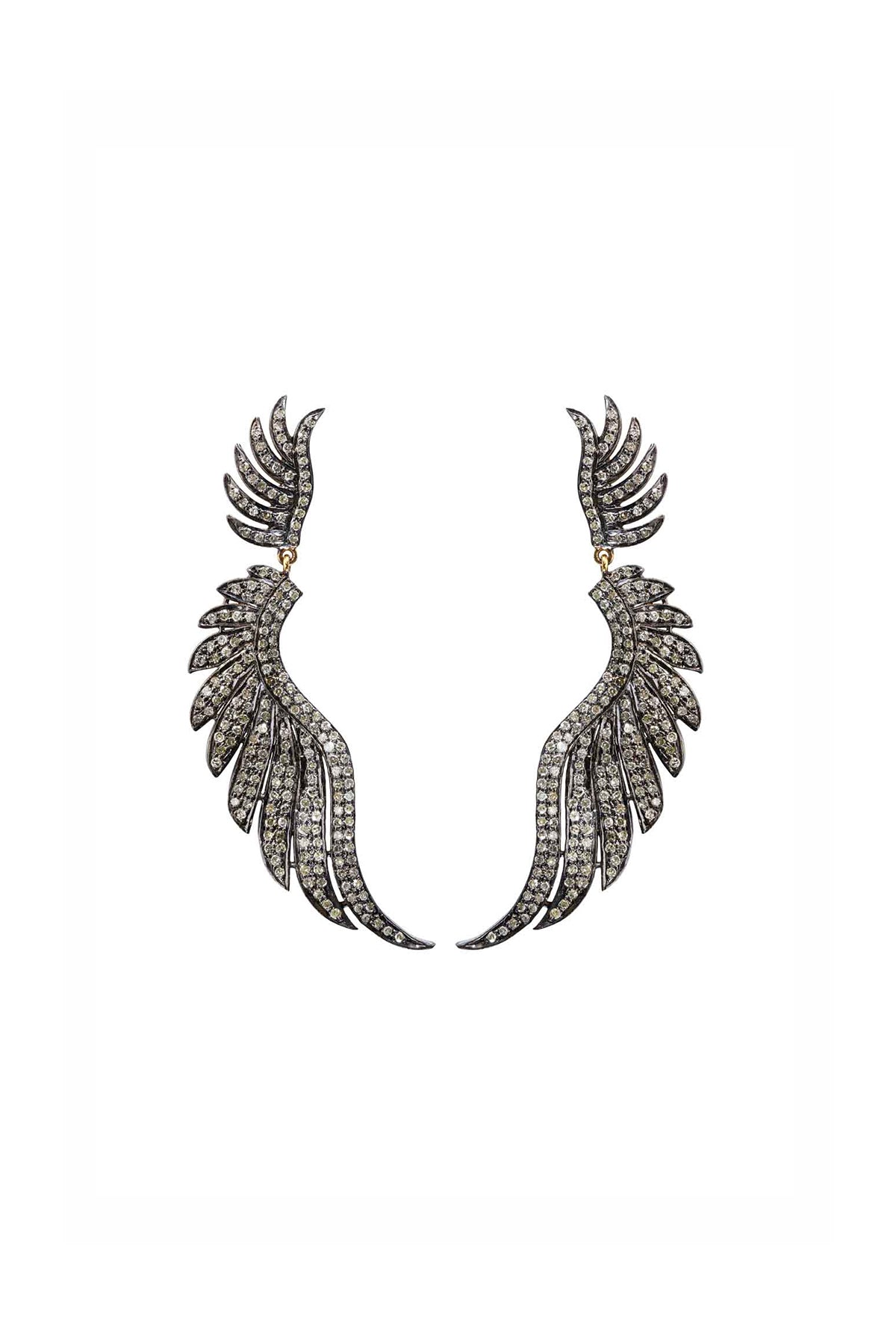 Diamond Wing Earrings
