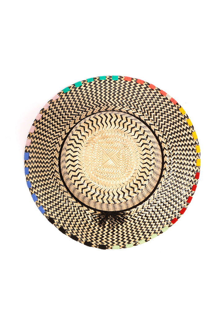 Arco Straw Hat - Multicoloured Rim