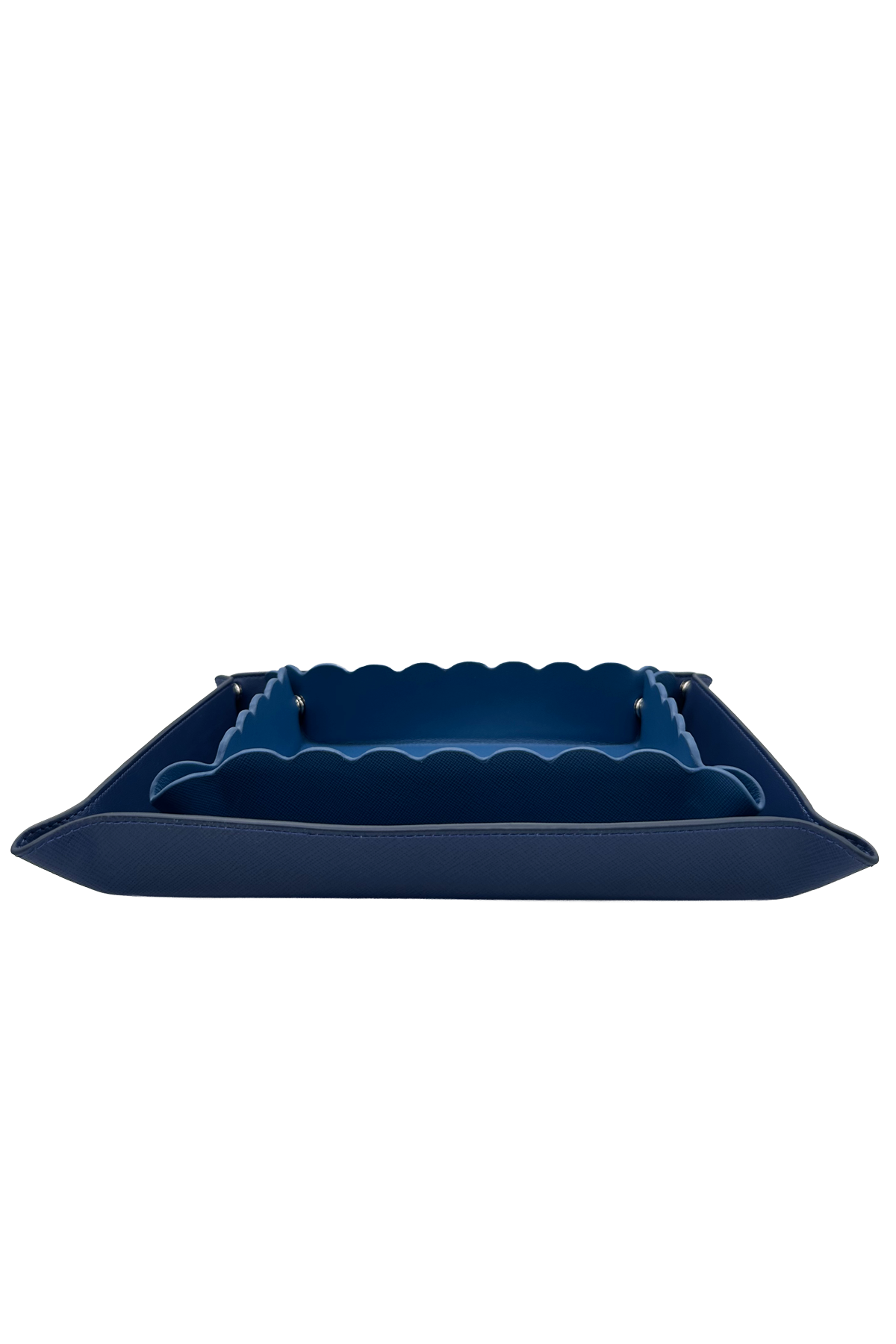 Large Leather Tray - Navy