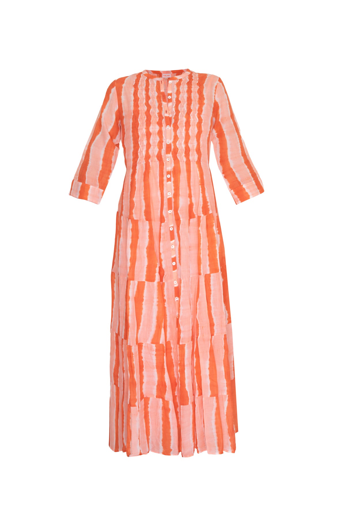 Jade Cotton Dress - Orange Tie Dye