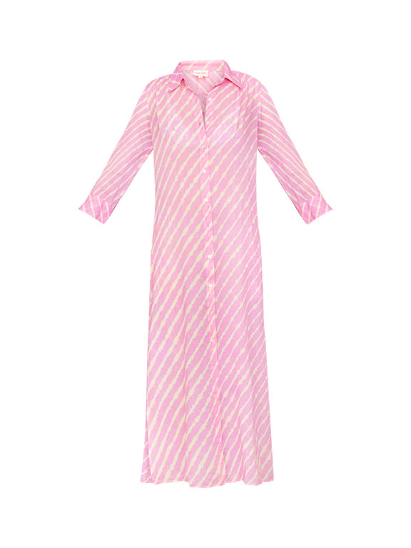 Masako Dress - Tye Dye Pink