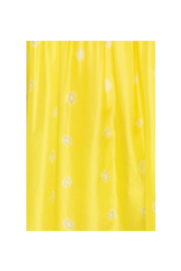 Heidi Silk Short Dress - Lemon