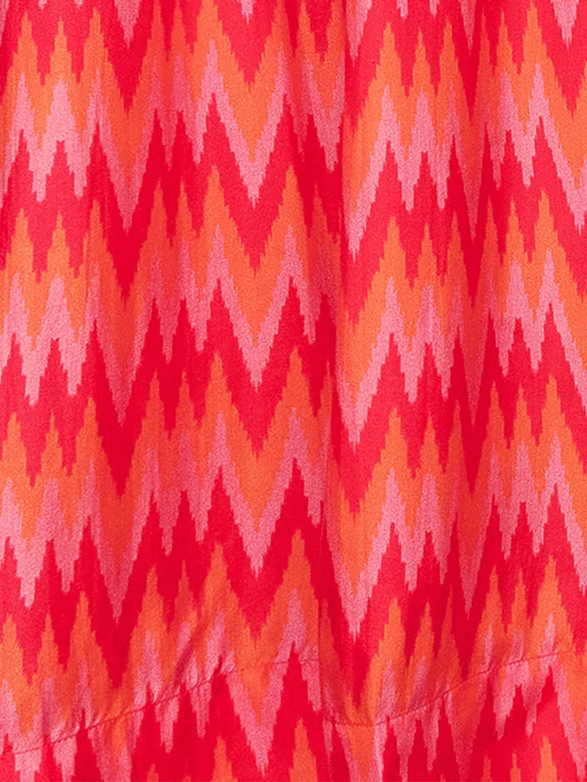 Heidi Silk Dress - Orange Ikat