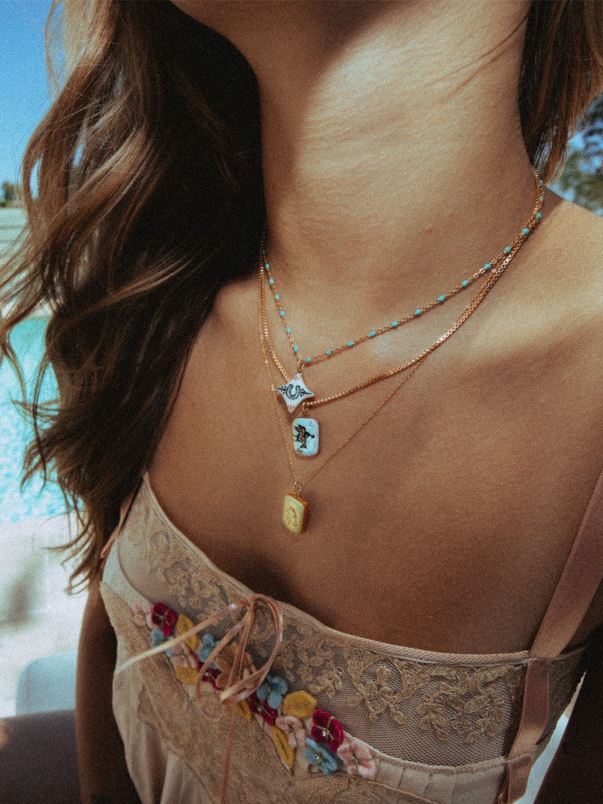 Sha Parle Charm - Horse Shoe Blue