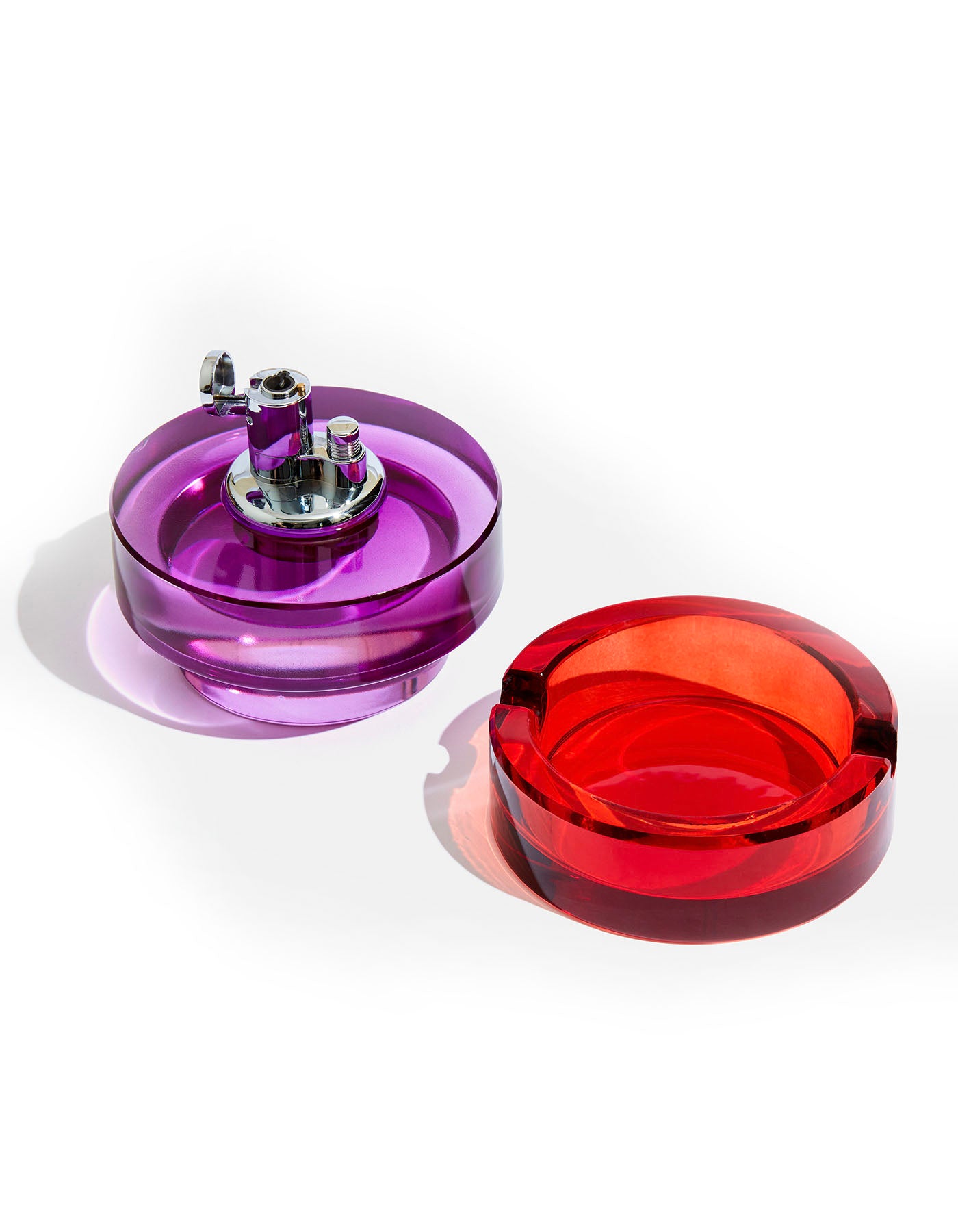 Glass Table Top Lighter - Berry