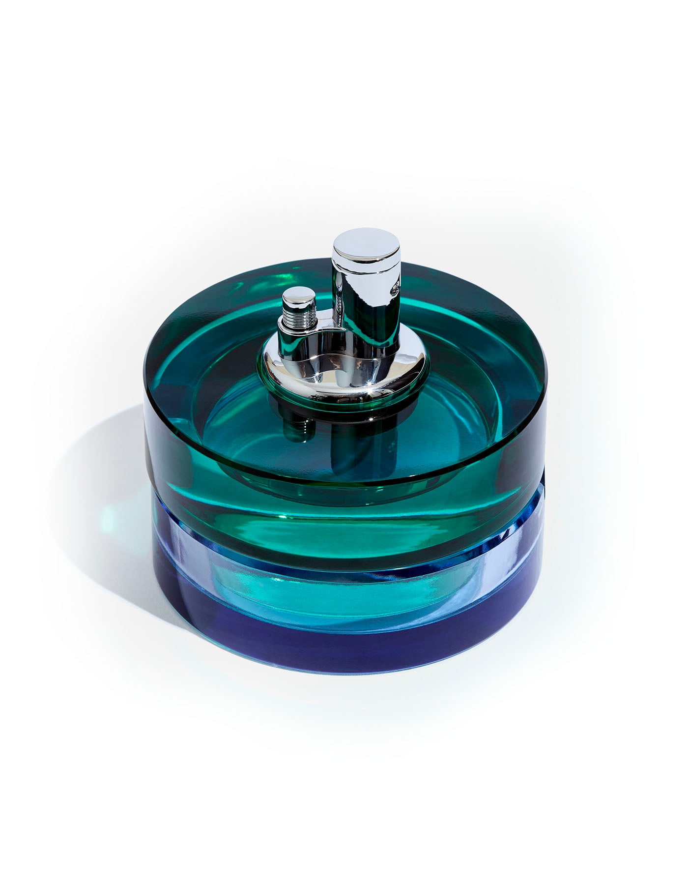 Glass Table Top Lighter - Blue