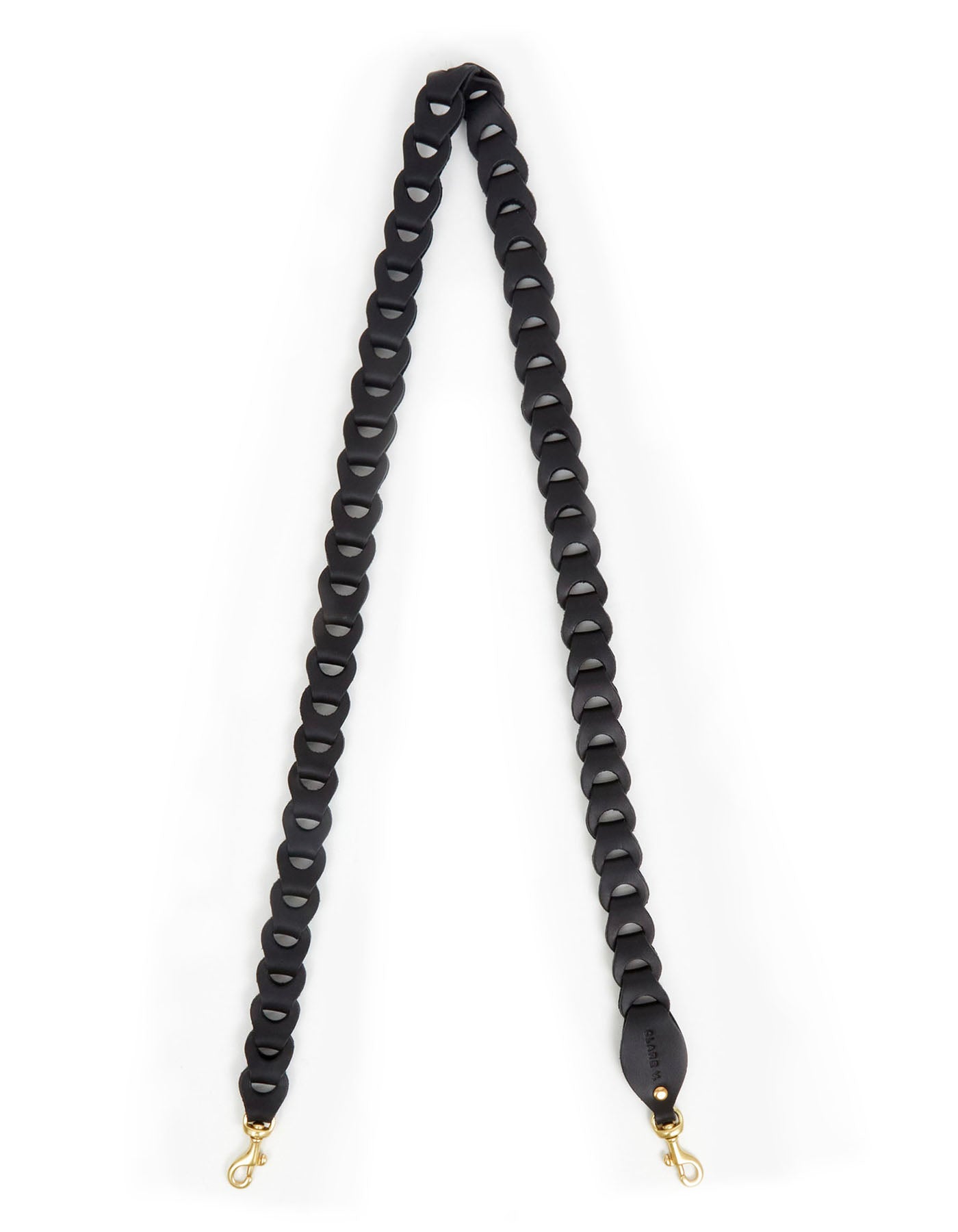 Crossbody Leather Bag Strap - Black