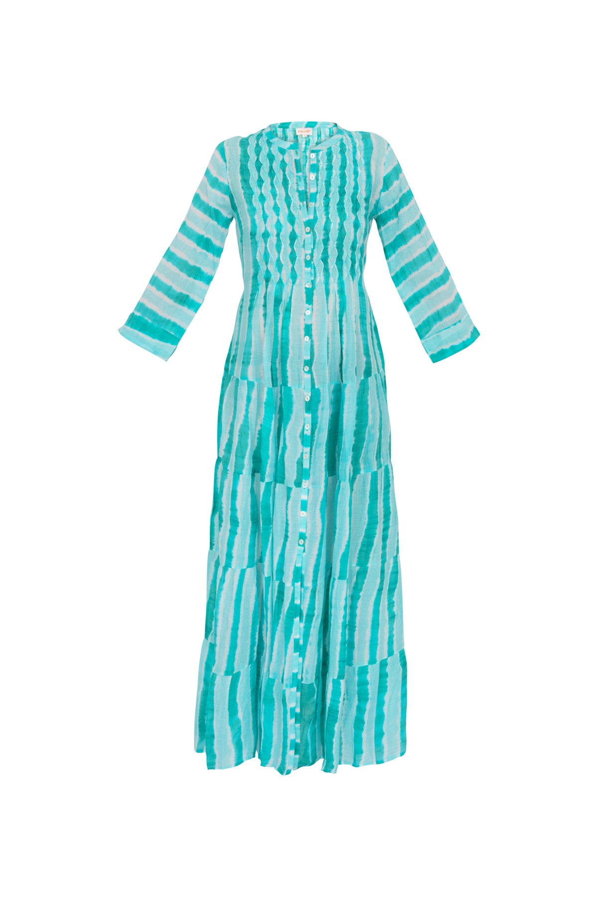 Jade Cotton Dress - Green Tye Dye