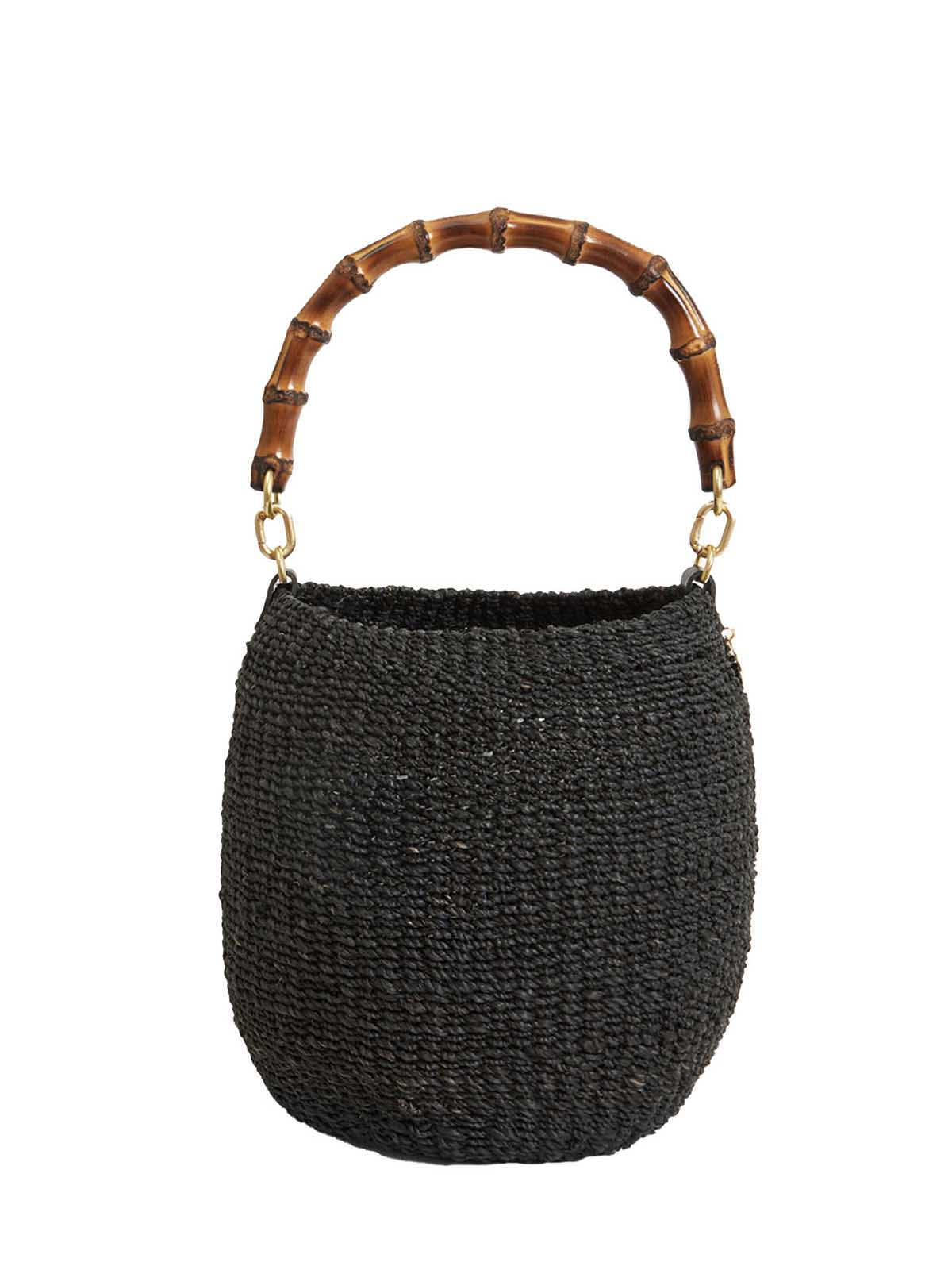 Honey Pot Bamboo Handle Black