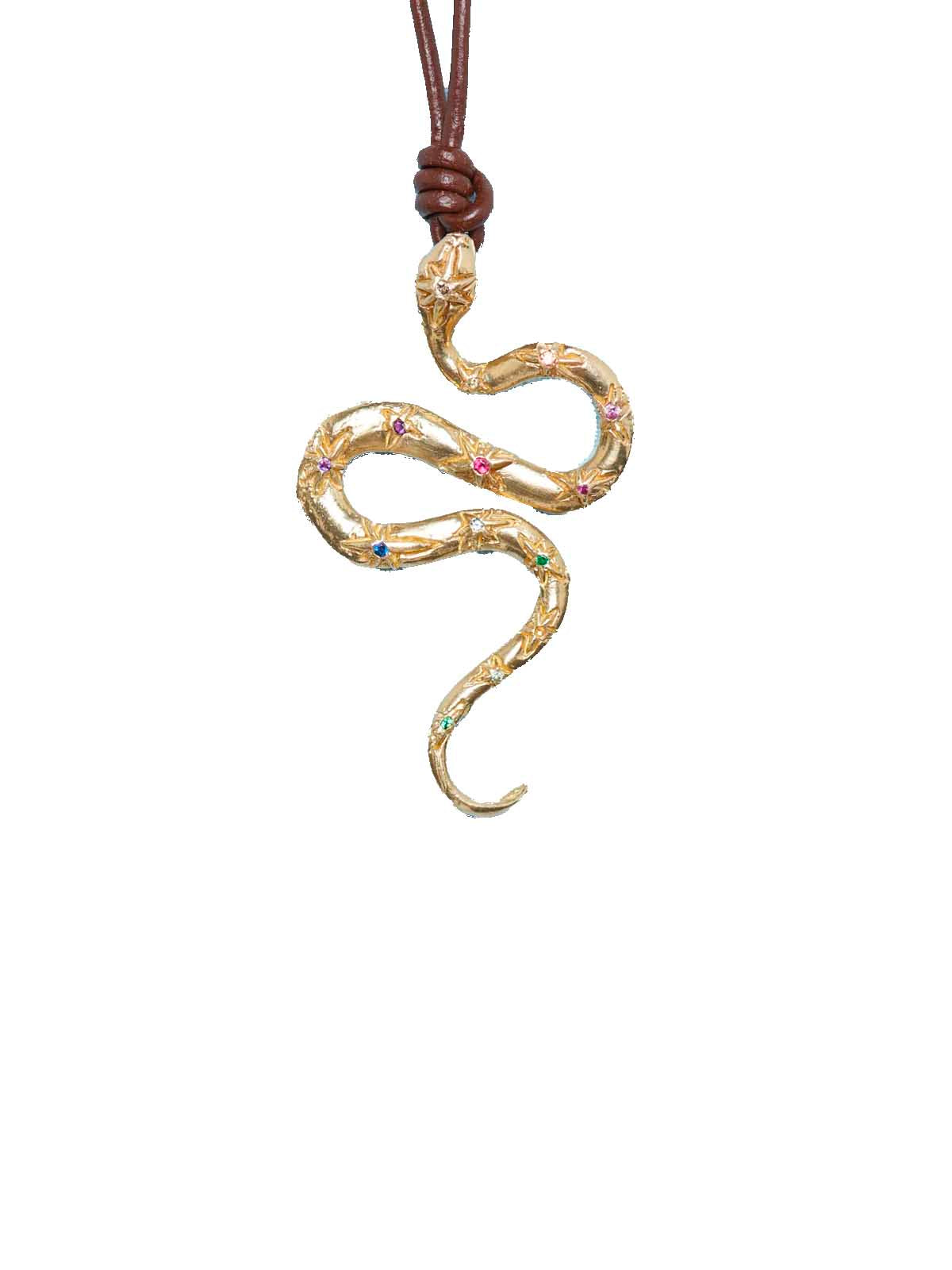 Sissou Snake Pendant - Bronze