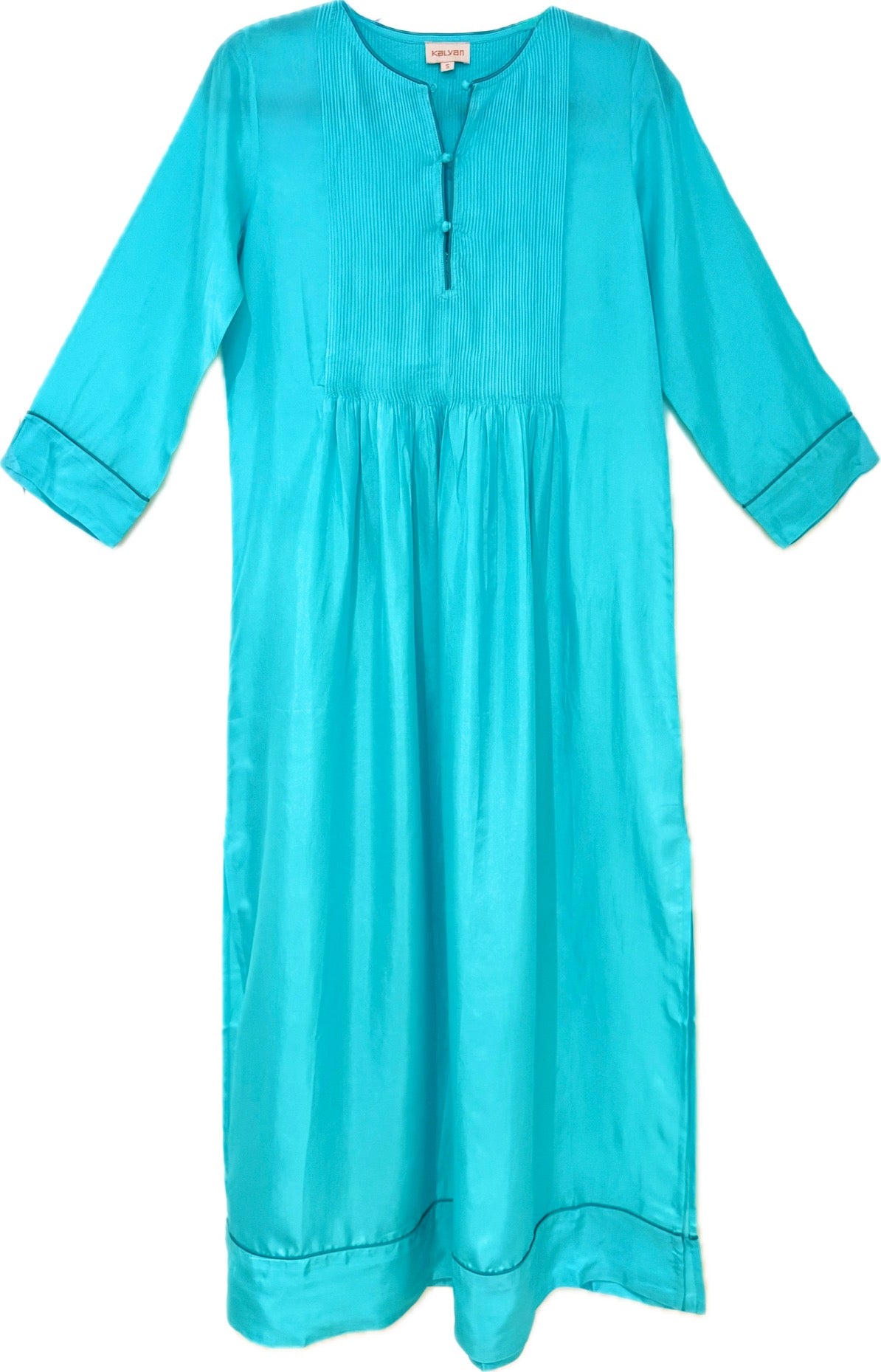 Heidi Silk Dress -  Turqouise