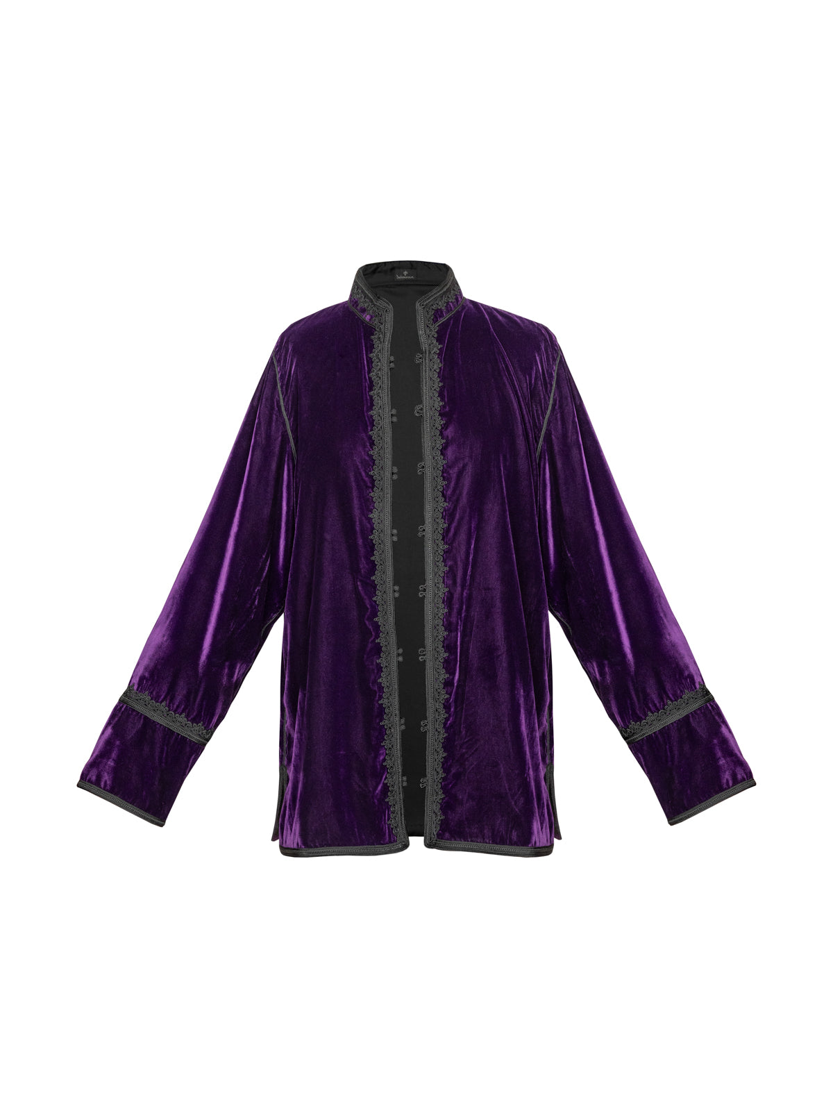 Men's Moroccan Velvet Jacket - Purple