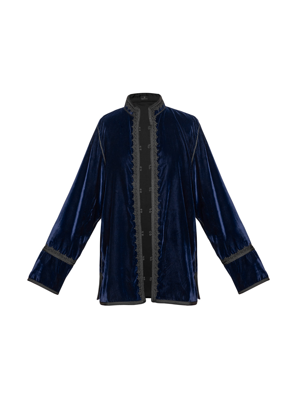 Men's Moroccan Velvet Jacket - Navy