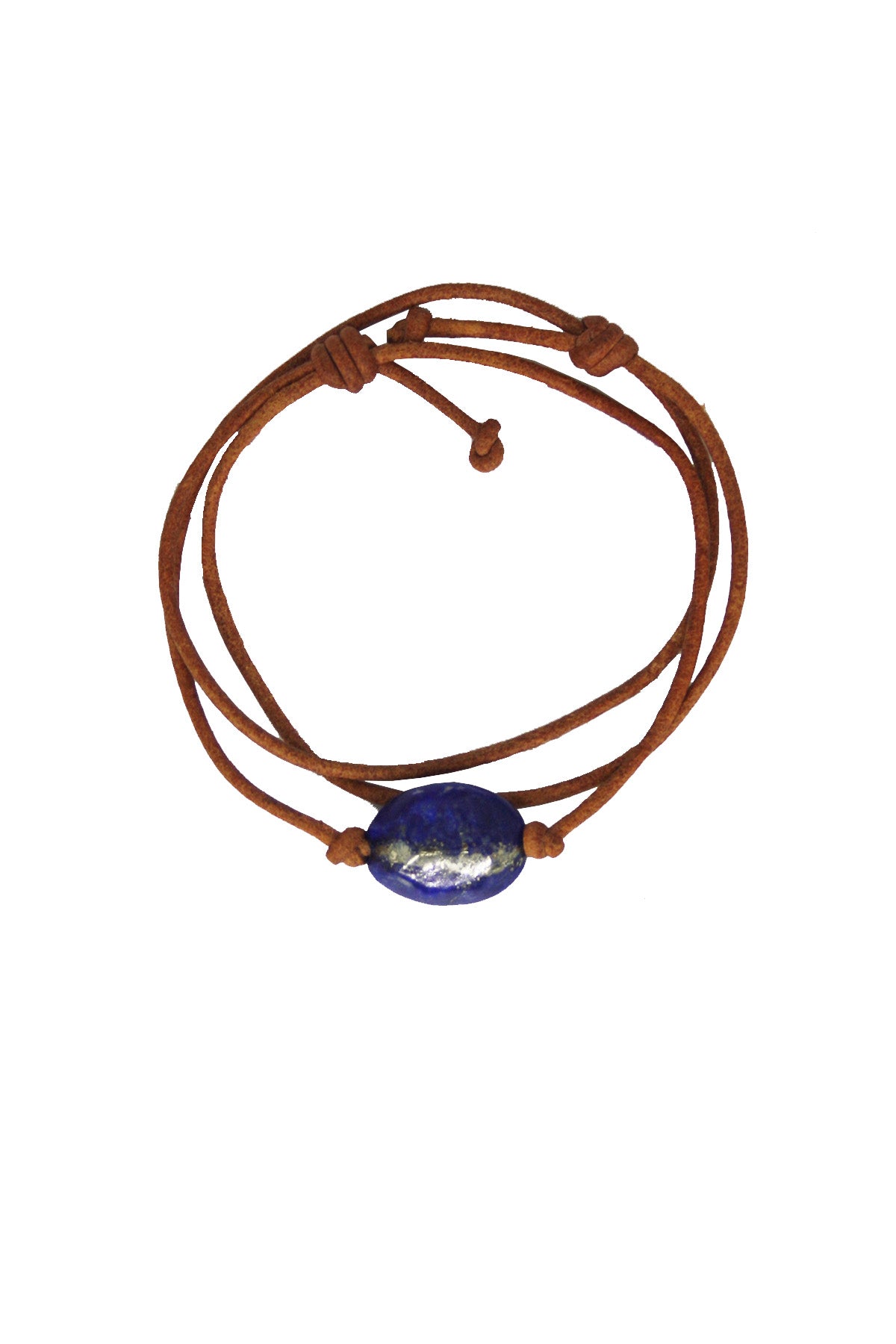 Men's Stone Leather Bracelet- Lapis Lazuli