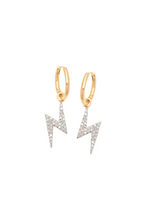 Load image into Gallery viewer, Lightning Bolt Hoop Earrings