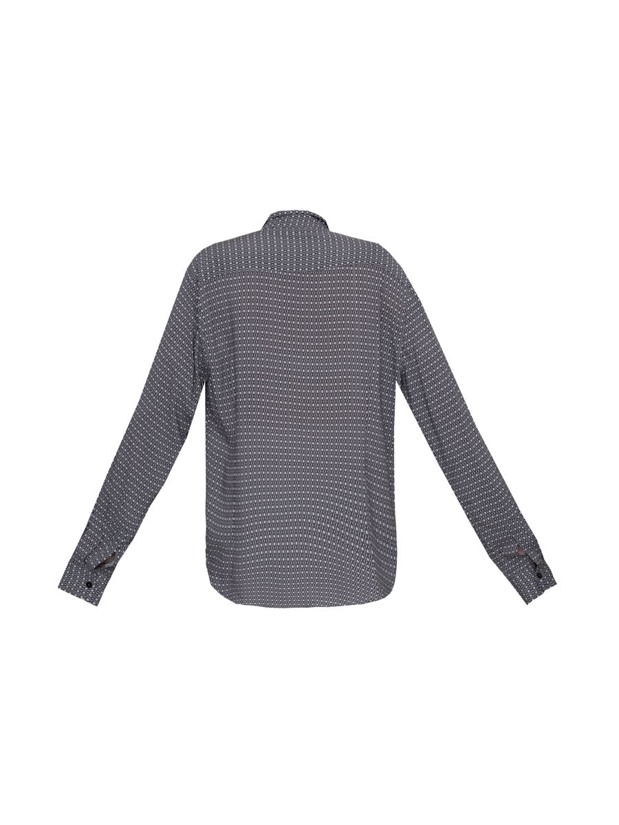 Moroccan Printed Shirt - Black & White