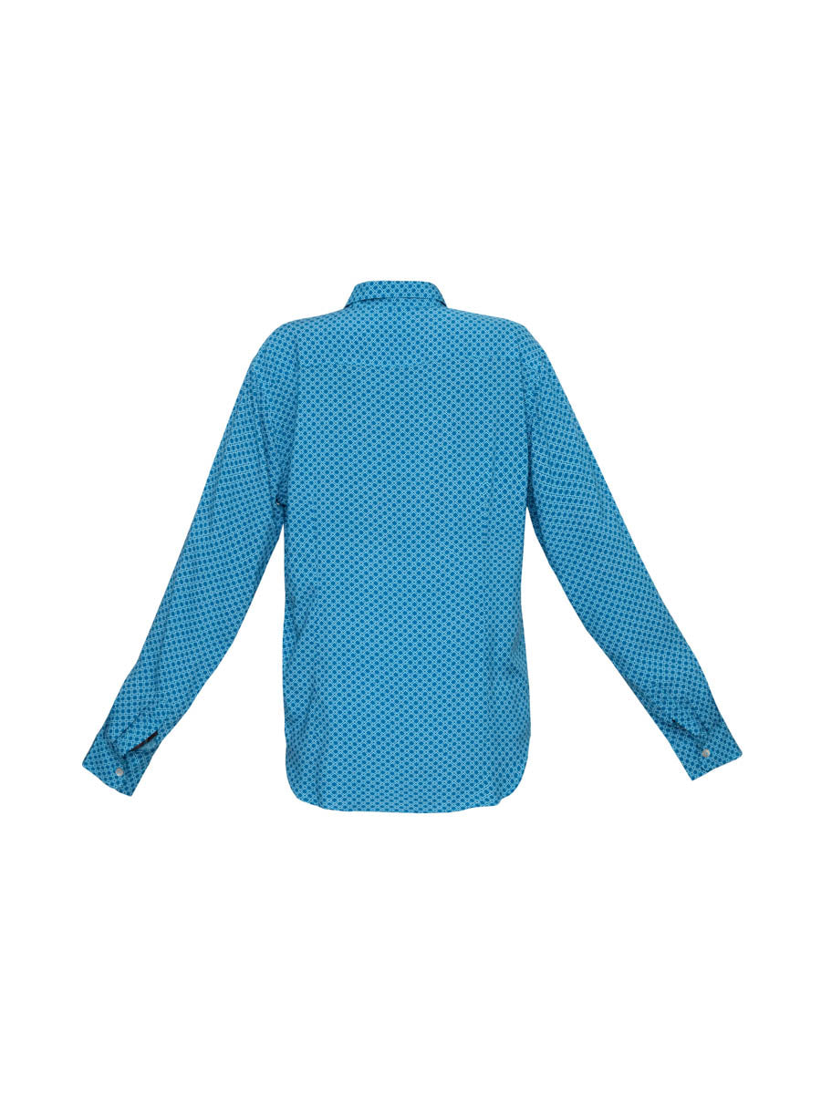 Moroccan Printed Shirt - Blue