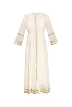 Load image into Gallery viewer, Longfrill Cotton Dress - Cream &amp; Olive