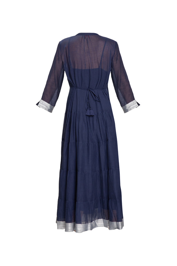 Jade Cotton Dress - Indigo