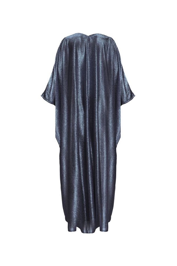 Mantour Metallic Kaftan - Midnight Blue