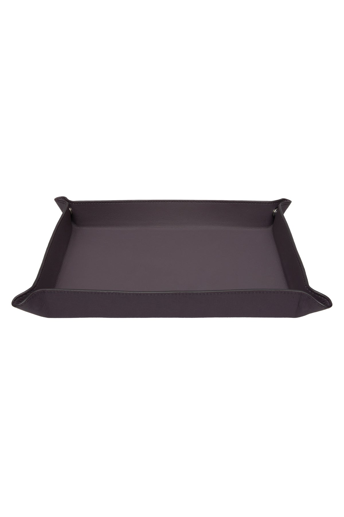 Large Leather Tray - Aubergine