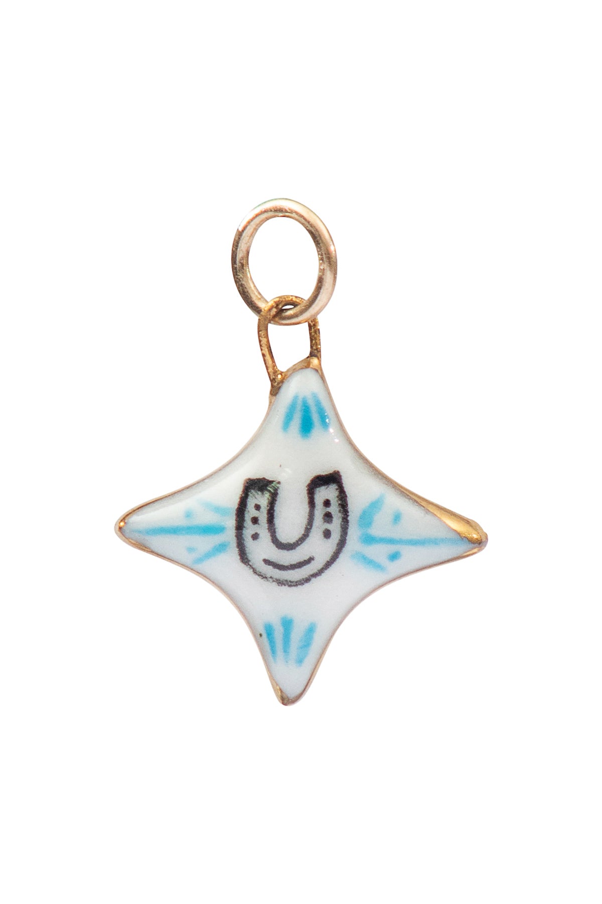 Sha Parle Charm - Horse Shoe Blue