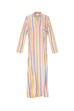 Load image into Gallery viewer, Women&#39;s Moroccan Abaya Kaftan - Wide Multi Stripe