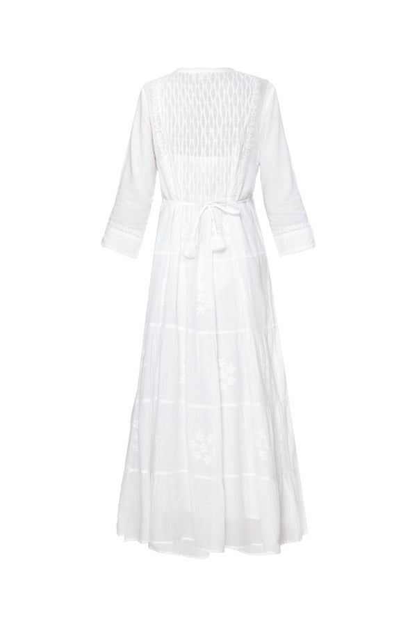 White Cotton Dress - Jakota
