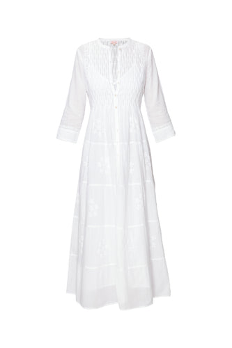 White Cotton Dress - Jakota