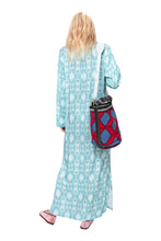 Load image into Gallery viewer, Women&#39;s Moroccan Abaya Kaftan - Kaleidoscope Blue Canard