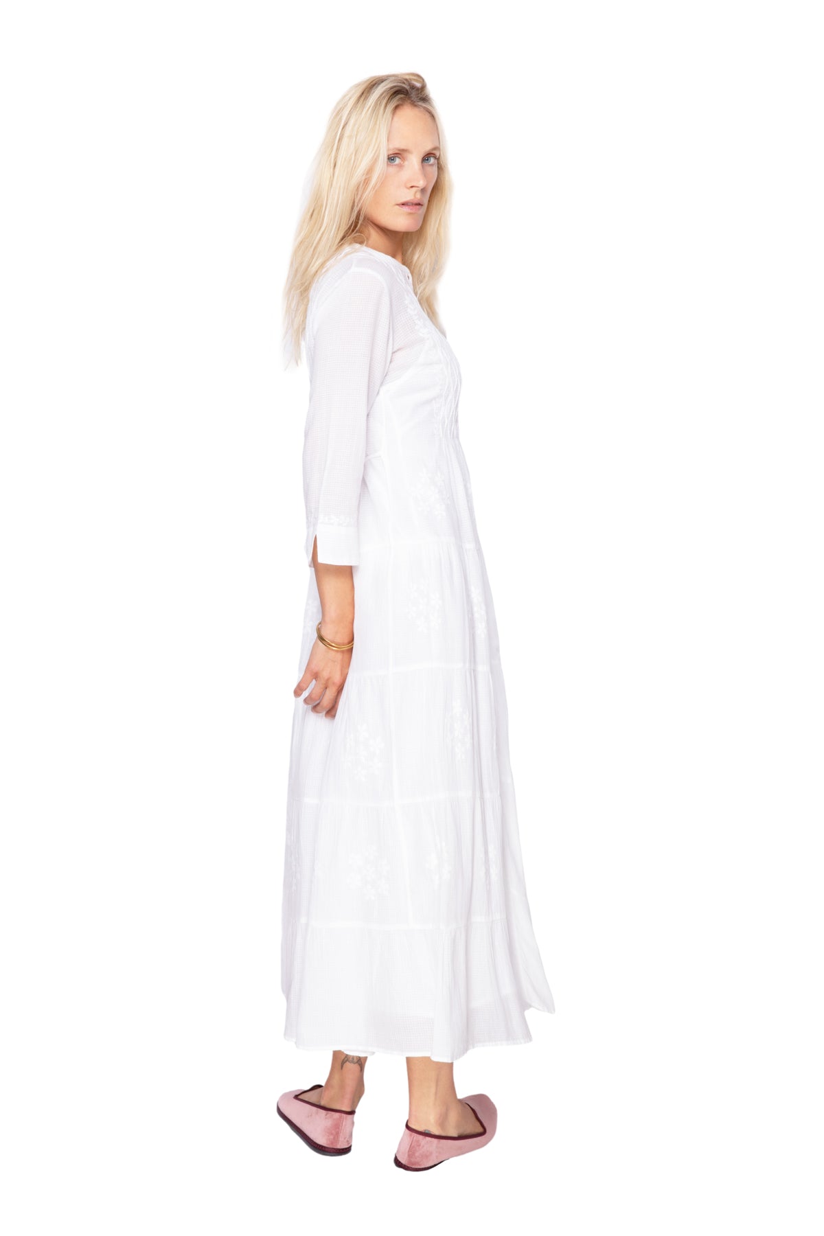 White Cotton Dress - Jakota