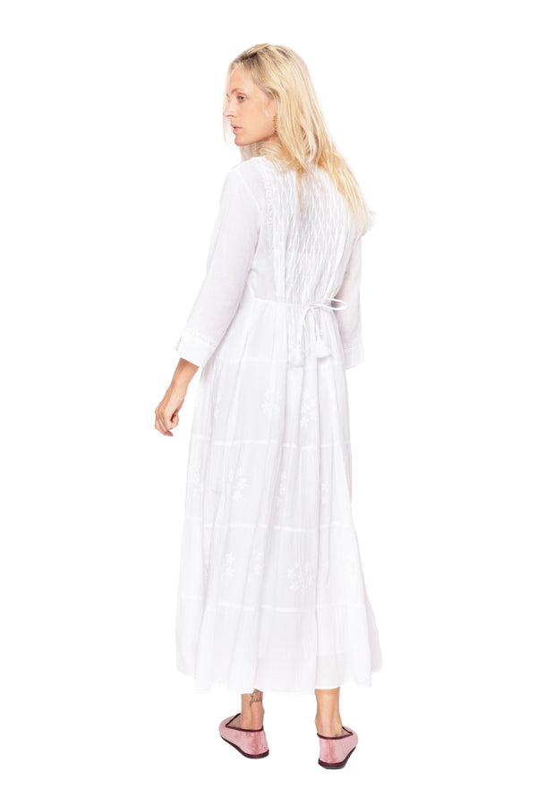 White Cotton Dress - Jakota