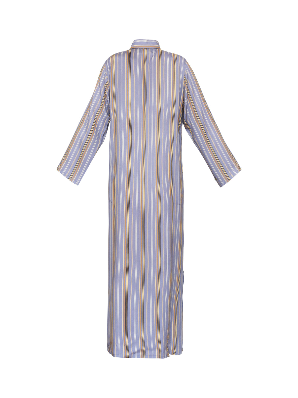 Women's Moroccan Abaya Kaftan - Blue Beige Stripe