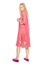 Load image into Gallery viewer, Silk Weave Embroidered Kurta - Coral