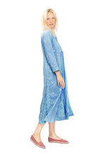 Load image into Gallery viewer, Cotton Embroidered Dress - Periwinkle